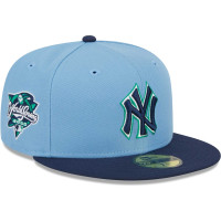 Adult Men's New York Yankees New Era Green Undervisor 59FIFTY Fitted Hat - Light Blue/Navy