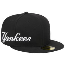 Adult Men's New York Yankees New Era Jersey 59FIFTY Fitted Hat - Black