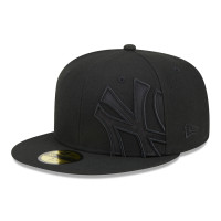 Adult Men's New York Yankees New Era Satin Peek 59FIFTY Fitted Hat - Black Adult Men's New York Yankees New Era Satin Peek 59FIFTY Fitted Hat - Black