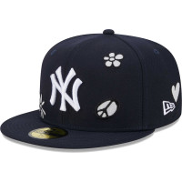 Adult Men's New York Yankees New Era Sunlight Pop 59FIFTY Fitted Hat - Navy