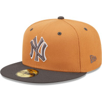 Adult Men's New York Yankees New Era Two-Tone Color Pack 59FIFTY Fitted Hat - Brown/Charcoal