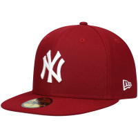 Adult Men's New York Yankees New Era White Logo 59FIFTY Fitted Hat - Maroon 