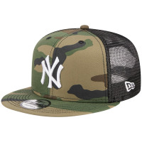 Adult Men's New York Yankees New Era Woodland Camo Trucker 9FIFTY Snapback Hat - Camo