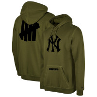 Adult Men's New York Yankees New Era x Undefeated Pullover baseball Hoodie - Olive