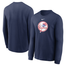 Adult Men's New York Yankees Alternate Logo Long Sleeve baseball T-shirt - Navy Adult Men's New York Yankees Alternate Logo Long Sleeve baseball T-shirt - Navy