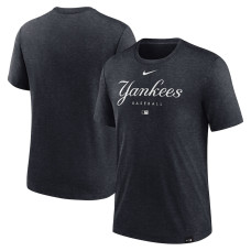Adult Men's New York Yankees Authentic Collection Early Work Tri-Blend Performance baseball T-shirt - Heather Charcoal Adult Men's New York Yankees Authentic Collection Early Work Tri-Blend Performance baseball T-shirt - Heather Charcoal