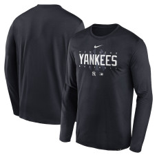 Adult Men's New York Yankees Authentic Collection Team Logo Legend Performance Long Sleeve baseball T-shirt - Navy Adult Men's New York Yankees Authentic Collection Team Logo Legend Performance Long Sleeve baseball T-shirt - Navy