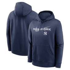 Adult Men's New York Yankees Swoosh NeighborHOOD Pullover baseball Hoodie - Navy Adult Men's New York Yankees Swoosh NeighborHOOD Pullover baseball Hoodie - Navy