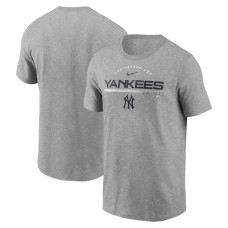 Adult Men's New York Yankees Team Engineered Performance baseball T-shirt - Heather Gray Adult Men's New York Yankees Team Engineered Performance baseball T-shirt - Heather Gray