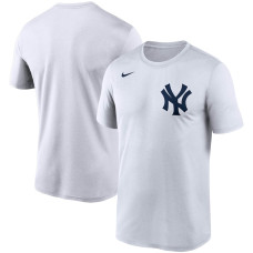 Adult Men's New York Yankees Wordmark Legend Performance baseball T-shirt - White Adult Men's New York Yankees Wordmark Legend Performance baseball T-shirt - White