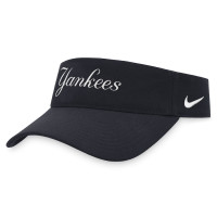 Adult Men's New York Yankees Wordmark Performance Adjustable Visor - Navy