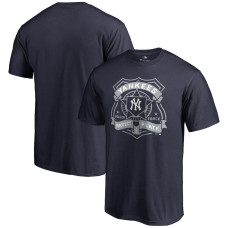 Adult Men's New York Yankees Police Badge baseball T-shirt - Navy
