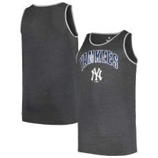Adult Men's New York Yankees Profile Big & Tall Arch Over Logo Tank Top - Heather Charcoal