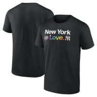 Adult Men's New York Yankees Profile Big & Tall Pride baseball T-shirt - Black Adult Men's New York Yankees Profile Big & Tall Pride baseball T-shirt - Black