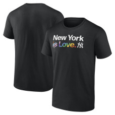 Adult Men's New York Yankees Profile Big & Tall Pride baseball T-shirt - Black