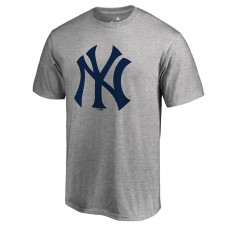Adult Men's New York Yankees Secondary Color Primary Logo 2 baseball T-shirt - Ash