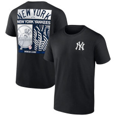 Adult Men's New York Yankees Two-Sided baseball T-shirt - Black