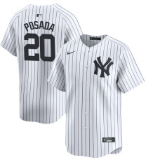 Men's Jorge Posada #20 New York Yankees Home Retired Player Jersey - White Limited