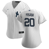 Women's Jorge Posada #20 New York Yankees Home Retired Player Jersey - White Replica