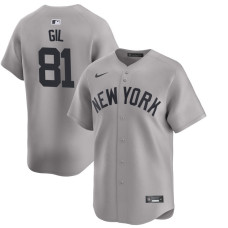 Men's Luis Gil #81 New York Yankees Away Jersey - Gray Limited