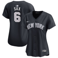 Women's Steve Sax #6 New York Yankees Alternate Retired Player Jersey - Navy Limited