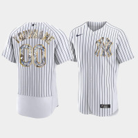 New York Yankees #00 Custom Mens Diamond Edition Jersey - White New York Yankees #00 Custom Mens Diamond Edition Jersey - White