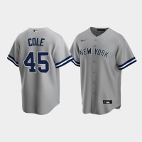 Mens New York Yankees Gerrit Cole Replica Road Gray Jersey