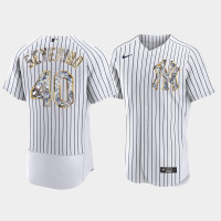 New York Yankees #40 Luis Severino Mens Diamond Edition Jersey - White New York Yankees #40 Luis Severino Mens Diamond Edition Jersey - White