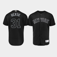 Mens New York Yankees Authentic #31 Aaron Hicks 2019 Players' Weekend Black Hicksie Jersey