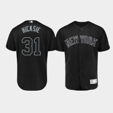 Mens New York Yankees Authentic #31 Aaron Hicks 2019 Players' Weekend Black Hicksie Jersey