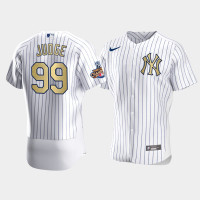 Mens New York Yankees #99 Aaron Judge White 2009 World Series Champions Nike Jersey
