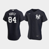 Mens New York Yankees Albert Abreu #84 Navy Authentic Team Logo Alternate Jersey