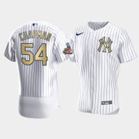 Mens New York Yankees #54 Aroldis Chapman White 2009 World Series Champions Nike Jersey