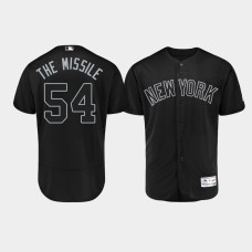 Mens New York Yankees Authentic #54 Aroldis Chapman 2019 Players' Weekend Black The Missile Jersey