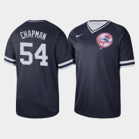 Mens New York Yankees Aroldis Chapman #54 Navy Cooperstown Collection V-Neck Legend Jersey