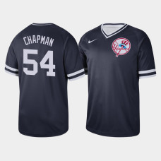 Mens New York Yankees Aroldis Chapman #54 Navy Cooperstown Collection V-Neck Legend Jersey
