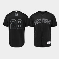 Mens New York Yankees Authentic #28 Austin Romine 2019 Players' Weekend Black Ro Jersey