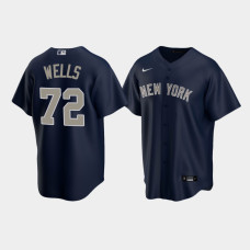 Mens New York Yankees #72 Austin Wells Navy Replica Nike Alternate Jersey