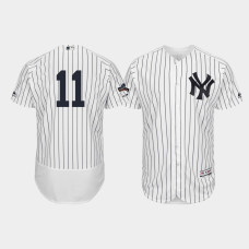 Mens New York Yankees #11 Brett Gardner White 2019 Postseason Authentic Flex Base Jersey
