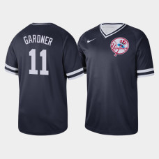 Mens New York Yankees Brett Gardner #11 Navy Cooperstown Collection V-Neck Legend Jersey