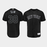 Mens New York Yankees Authentic #38 Cameron Maybin 2019 Players' Weekend Black Slim Jersey