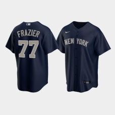 Mens New York Yankees #77 Clint Frazier Navy Replica Nike Alternate Jersey