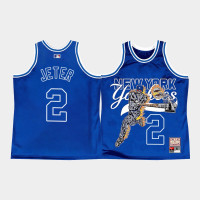 Mens New York Yankees Derek Jeter #2 Royal x Warren Lotas Jersey Mens New York Yankees Derek Jeter #2 Royal x Warren Lotas Jersey