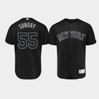 Mens New York Yankees Authentic #55 Domingo German 2019 Players' Weekend Black Sunday Jersey