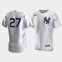 Mens New York Yankees #27 Giancarlo Stanton White Authentic Nike Jersey