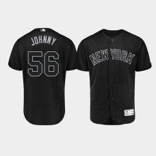 Mens New York Yankees Authentic #56 Jonathan Holder 2019 Players' Weekend Black Johnny Jersey