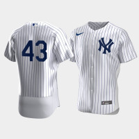 Mens New York Yankees #43 Jonathan Loaisiga White Authentic Home Jersey