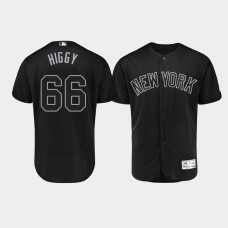 Mens New York Yankees Authentic #66 Kyle Higashioka 2019 Players' Weekend Black Higgy Jersey