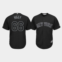 New York Yankees #66 Kyle Higashioka 2019 Players' Weekend Higgy Black Replica Jersey Mens New York Yankees #66 Kyle Higashioka 2019 Players' Weekend Higgy Black Replica Jersey Mens