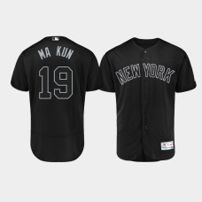 Mens New York Yankees Authentic #19 Masahiro Tanaka 2019 Players' Weekend Black Ma-Kun Jersey